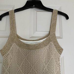 Dress- golden crochet